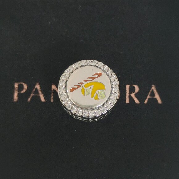 Pandora French Bread & Cheese Bead Charm France Exclusive Pendant Charm S925 ALE - Picture 1 of 6